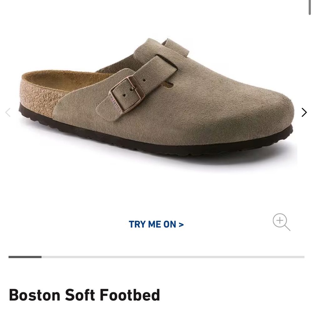 Birkenstock women’s Boston Taupe Suede Clogs with Buckle size 41 (10)